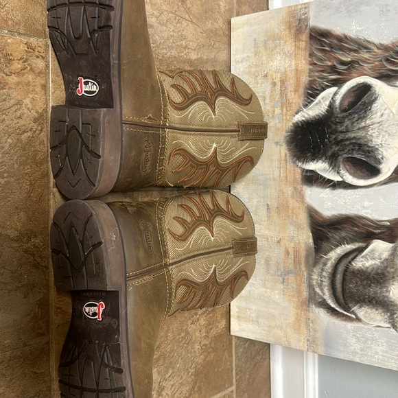 Justin non steel toe leather boots - Picture 4 of 6